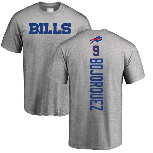 Men NFL Buffalo Bills #9 Corey Bojorquez Ash Backer T Shirt